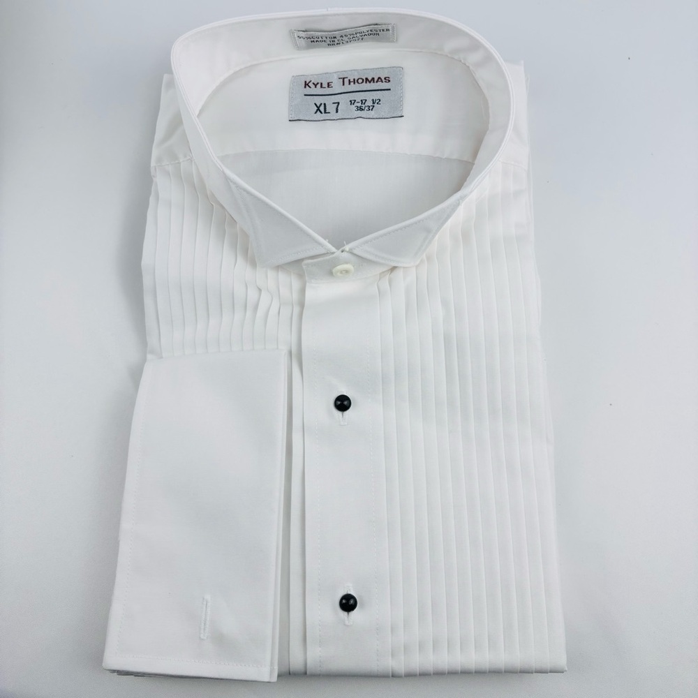 NWT Tuxedo Formal Attire Button Up White Dress Shirt Long Slv, XL5 17-17.5 34/35